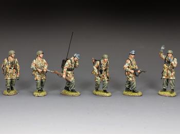 Image of The Moving Up-To-The-Front Set--six Fallschirmjager figures