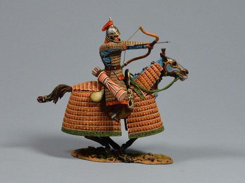 Mounted Mongol Shooting Forward--single mounted figure #1