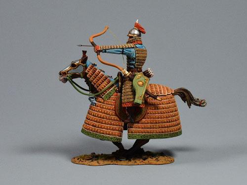 Mounted Mongol Shooting Forward--single mounted figure #3