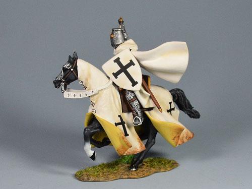 Teutonic Knight Cutting With His Sabre--single Medieval mounted figure #1