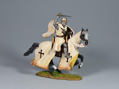 Teutonic Knight Cutting With His Sabre--single Medieval mounted figure #3