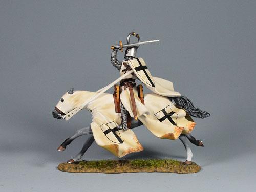 Teutonic Knight Slashing With His Sabre--single Medieval mounted figure #1