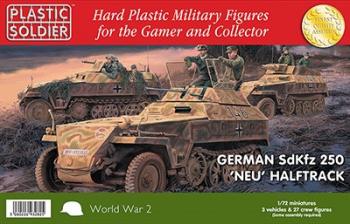 Image of 1/72nd SdKfz 250 Neu Halftrack with variant options--makes three half-track models (Red Box)--AWAITING RESTOCK.