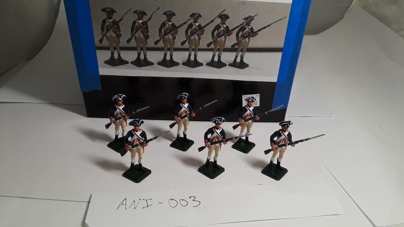 ANI Toy Soldiers - 6 American Continental Infantry Standing Ready #1