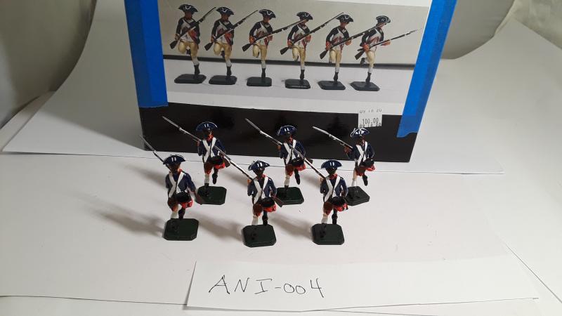 ANI Toy Soldiers - 6 American Continental Infantry Running #3