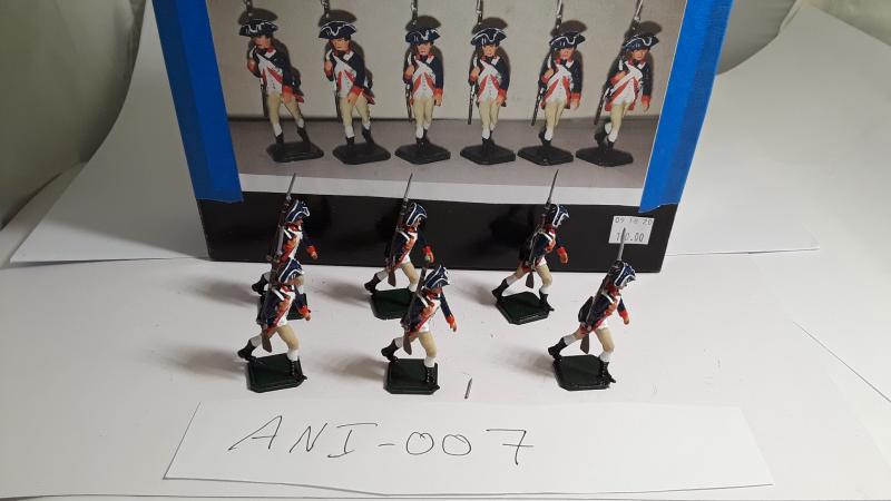 ANI Toy Soldiers - 6 American Continental Infantry Marching w/Broken Bayonet #2