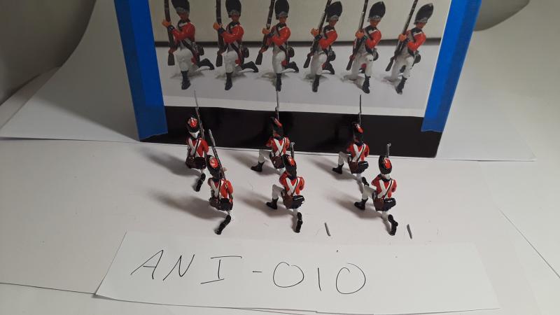 ANI Toy Soldiers - 6 British Grenadier Infantry Kneeling Ready w/2 Broken Bayonet #3