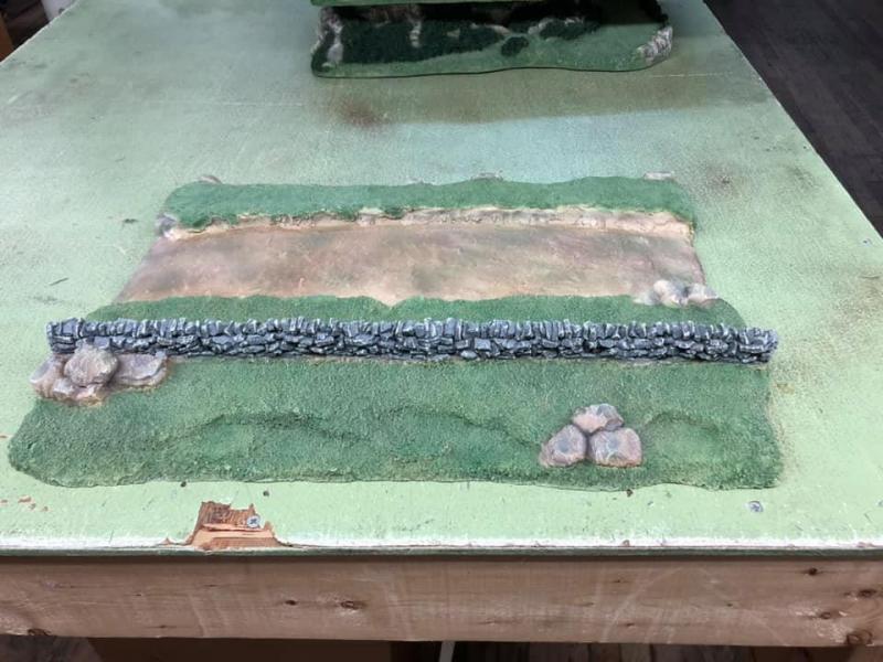 Terrain Board with Road and Wall (17x24 inches) (4 available)  #1