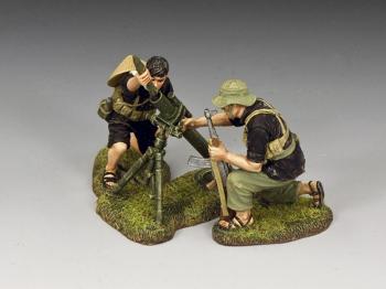 The Viet Cong Mortar Set--two Viet Cong figures and M29 Mortar #1