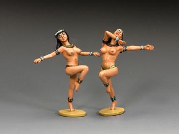 Image of The Original Temple Dancers--two female Egyptian figures