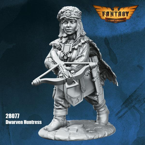 Dwarven Huntress -- 28mm Resin Kit - 28077 - Gaming Miniatures - Products