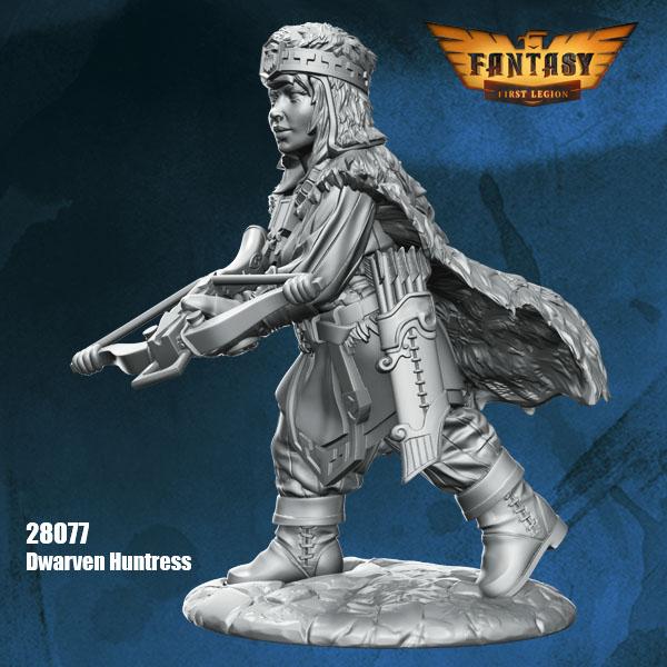 Dwarven Huntress -- 28mm Resin Kit - 28077 - Gaming Miniatures - Products