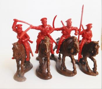 Image of Russian Don Cossacks WW1 1914-18--four mounted figures in four poses--AWAITING RESTOCK. Image of Russian Don Cossacks WW1 1914-18--four mounted figures in four poses--AWAITING RESTOCK.