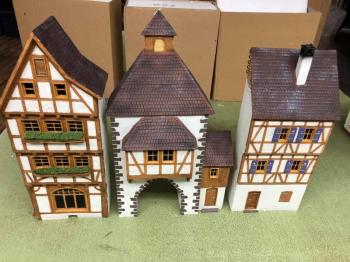 Image of German Half Timbered Building lot! 3 Building Facades