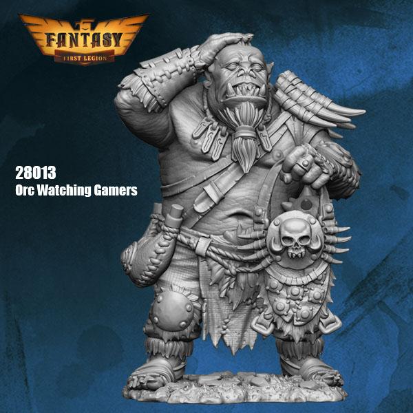 Orc Watching Gamers--28mm Resin Kit #1