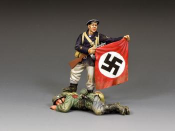 Image of Victory Over Fascism--single RNI figure with flag and German casualty figure
