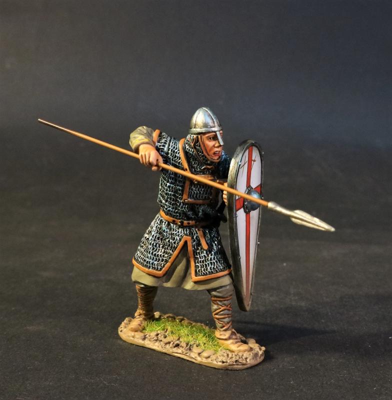 Crusader Spearman (ready to thrust at shoulder height), The Crusades--single figure #1