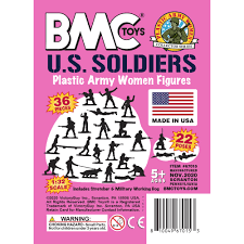 BMC Plastic Army Women (Pink)--36 piece Female Soldier Figures in Pink #1