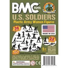 Marx BMC 67013 green plastic Army Women toy soldiers 