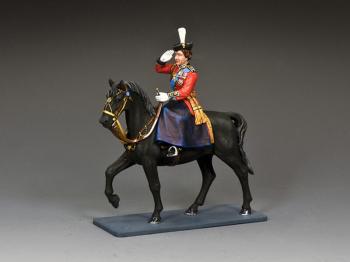 Image of Her Majesty Queen Elizabeth II, Trooping the Colour--single mounted figure