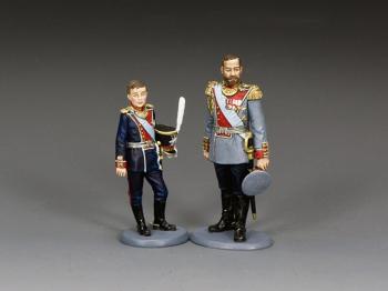 Painted Tin Toy Soldier Emperor Nicholas II 90mm 1/20 