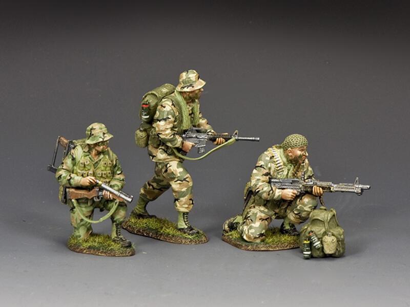 Special Forces Three-Man Patrol--three Vietnam-era figures #1