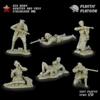 Plastic Platoon Toy Soldier WWII German Paratroopers Battle Of Crete Set #3 1/32 