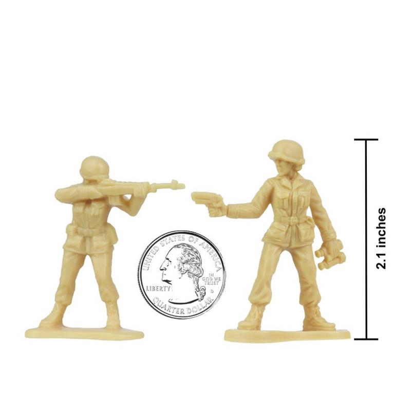BMC Plastic Army Women (Desert Tan)--36 piece Female Soldier Figures in Tan #3