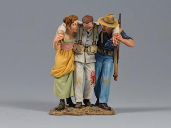 Supporting The Wounded--British Royal Marine Casualty--three figures on single base Supporting The Wounded--British Royal Marine Casualty--three figures on single base #43410