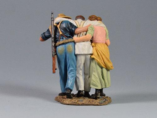 Supporting The Wounded--British Royal Marine Casualty--three figures on single base #2