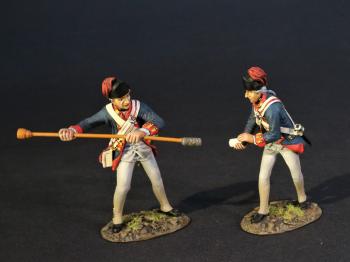 British Royal Artillery Crew (Powder Loader & Swabber), The Battle of Saratoga 1777, Drums Along the Mohawk--two figures British Royal Artillery Crew (Powder Loader & Swabber), The Battle of Saratoga 1777, Drums Along the Mohawk--two figures #43439