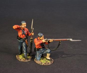 Two Infantry Firing and Loading, 11th Regiment New York Volunteer Infantry, The First Battle of Bull Run, 1861, The American Civil War, 1861-1865--two figures #0