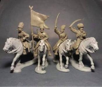 Cossacks, 1914-1918--four mounted figures in four poses--AWAITING RESTOCK. Cossacks, 1914-1918--four mounted figures in four poses--AWAITING RESTOCK. #43539