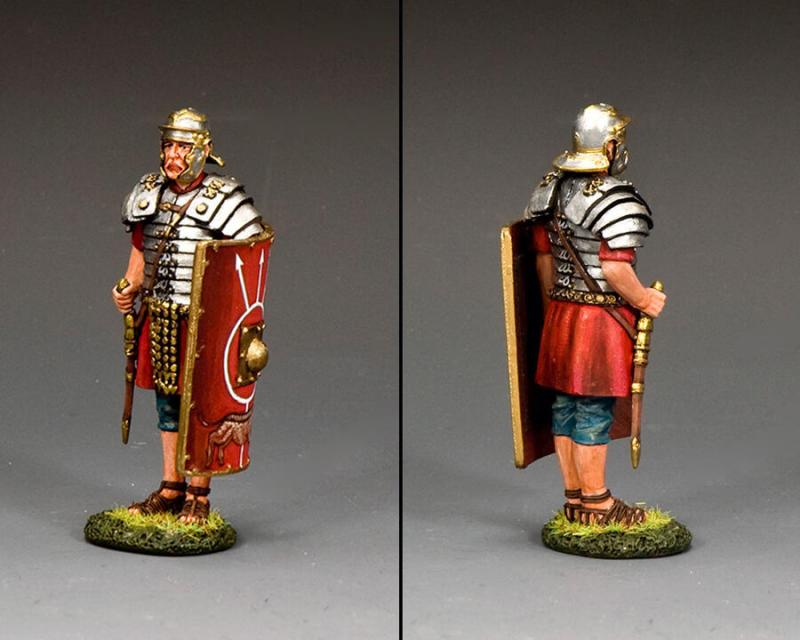 At Attention Roman Legionary with Sword--single - ROM048 - Metal Toy Soldiers - Products