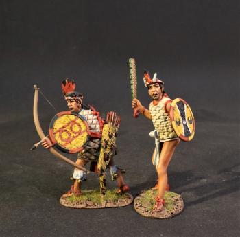 Image of Two Tlaxcaltec Warriors (Set 3)--two Figures--RETIRED--LAST THREE!!