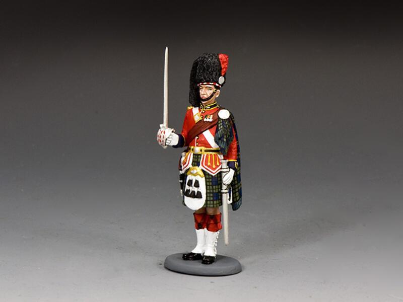 Black Watch Officer At Attention-single figure #1
