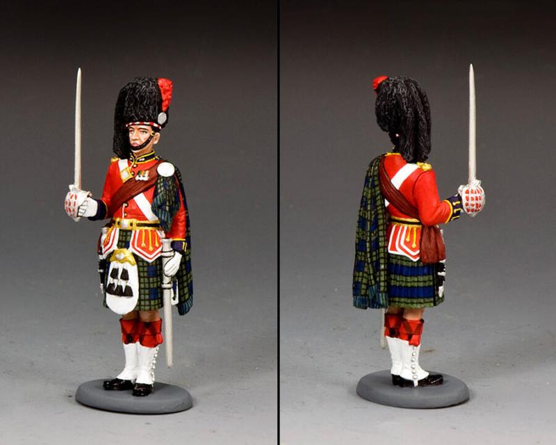 Black Watch Officer At Attention-single figure #2