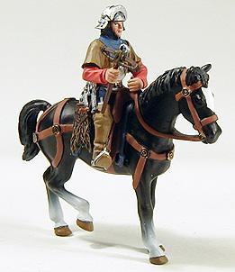 Image of Mounted Swiss Crossbowman, XIV Century--single mounted figure--RETIRED--LAST THREE!!