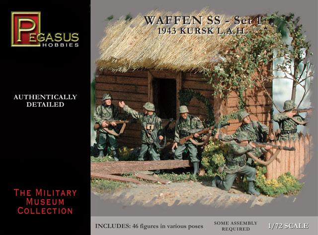 German Waffen SS '43 1st SS Division L.A.H.--forty-six 1:72 scale plastic figures #1