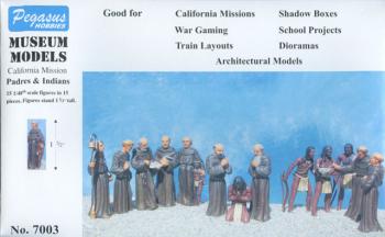 California Mission Padres & Indians--fifteen 1:48 scale figures in 15 pieces California Mission Padres & Indians--fifteen 1:48 scale figures in 15 pieces #7434