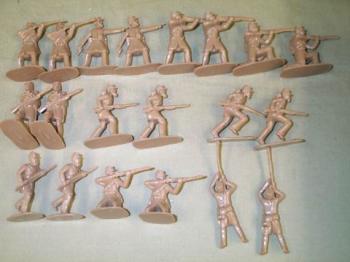 Confederate Infantry - 20 in 10 Poses (Butternutt) Confederate Infantry - 20 in 10 Poses (Butternutt) #7960