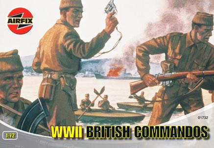 WWII British Commandos  -48 figures in 14 poses #1