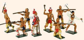 Woodland Indians, British Allies-8 Figures--Special Order:  Takes 2 to 3 months. Woodland Indians, British Allies-8 Figures--Special Order:  Takes 2 to 3 months. #9142