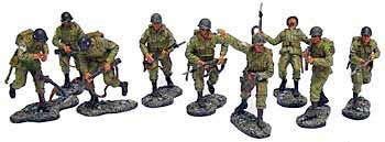 Image of WWII Strike Attack Set 1--Limited Edition--nine figures--RETIRED--LAST ONE!!