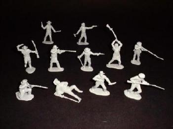 Image of Texan Defenders--12 figures in 12 poses (brown)--TWO IN STOCK.