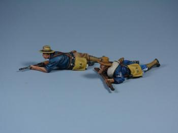 Rough Riders Lying Ready--two prone figures Rough Riders Lying Ready--two prone figures #43933