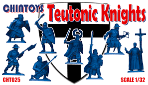 Image of Teutonic Knights--8 figures in 8 poses, color varies--AWAITING RESTOCK.