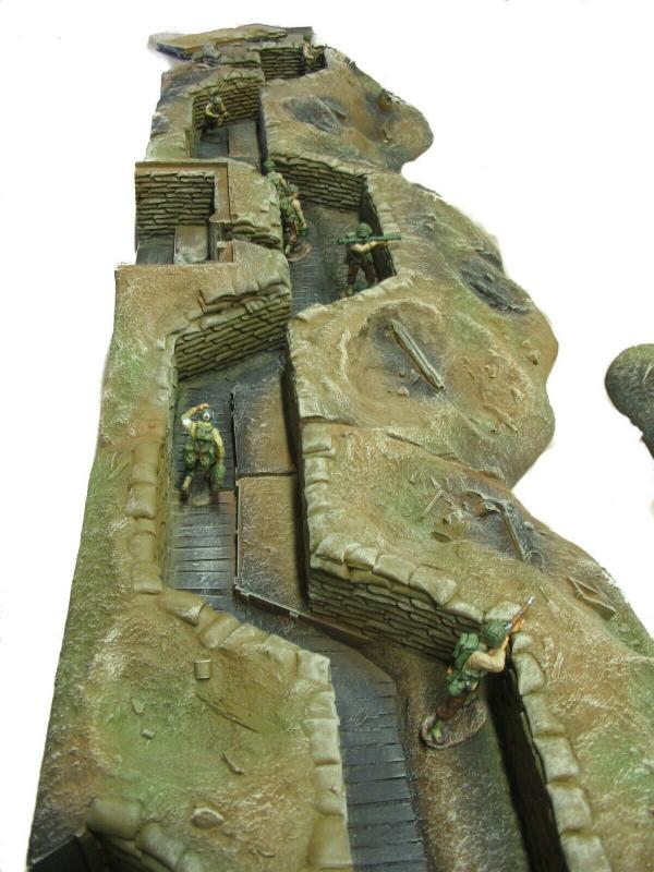 Painted WWI Trench System- 5 pieces #2