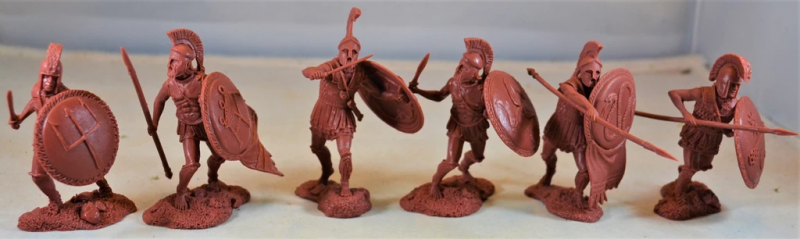 Ancient Greek Warrior Hoplites (Red)--6 figures in 6 poses #1