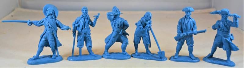 Treasure Island Pirates (Blue)--6 figures in 6 poses--ONE IN STOCK. #1